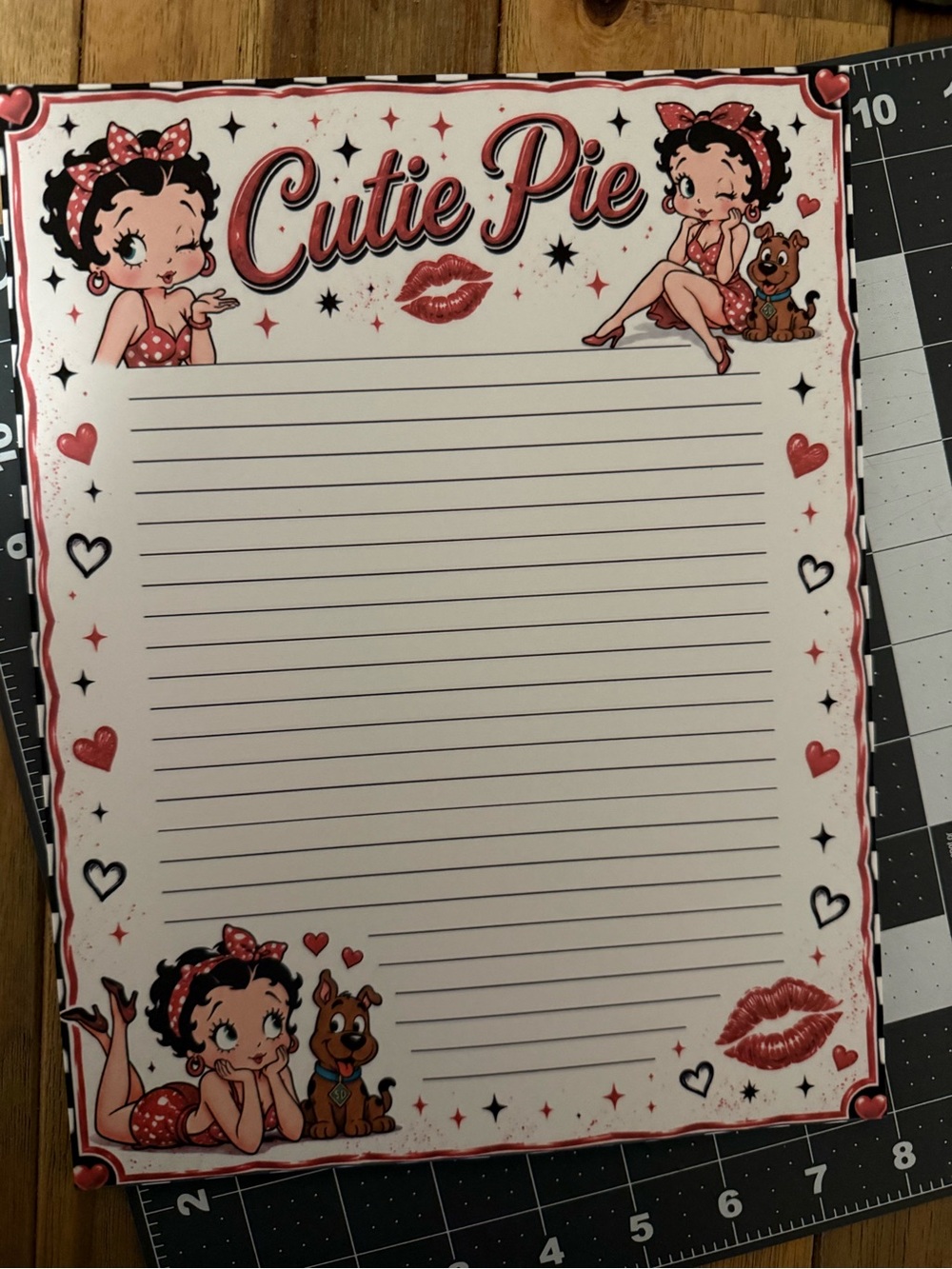 Cutie Pie Betty Boop Lined Notepad 50 pages $12 send me an offer I will accept